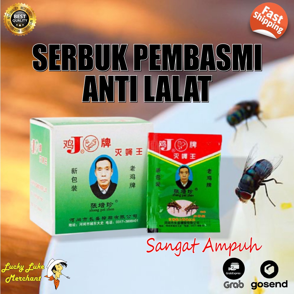 Racun Lalat Pembasmi Laler Zhang Pei Zhen Obat Umpan Serbuk Usir Anti Laler Ampuh