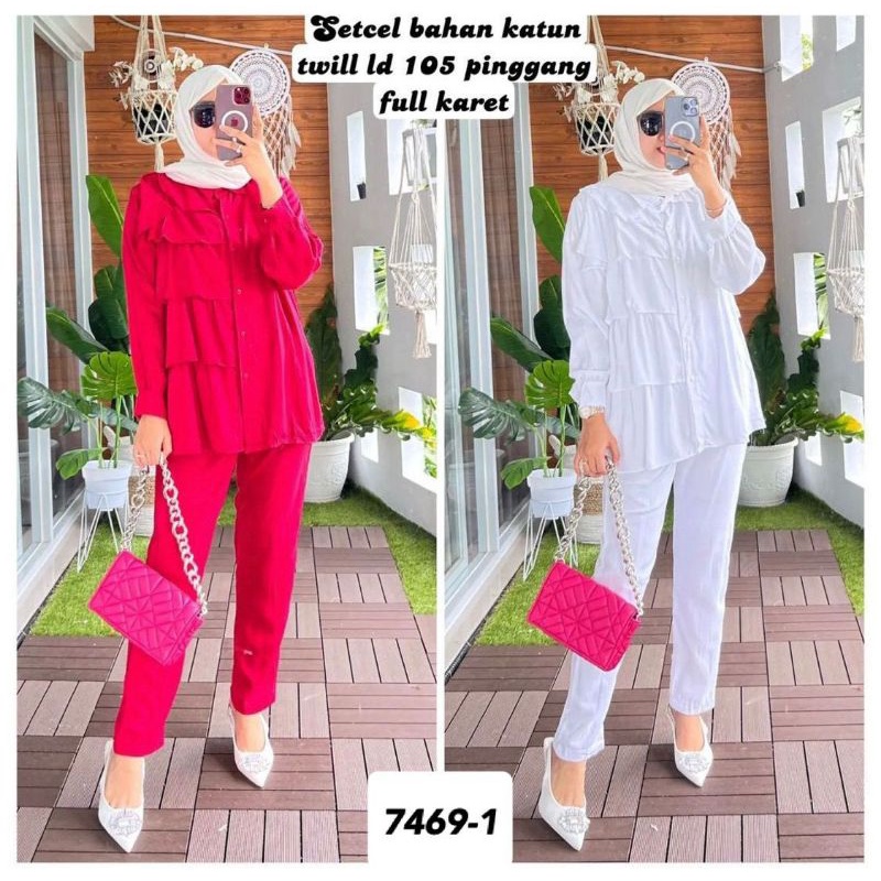 stelan celana katun twill 7469