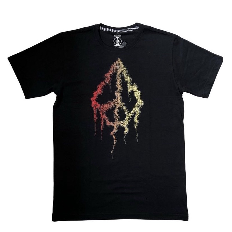 volcom baju hitam original 100% sale slimfit