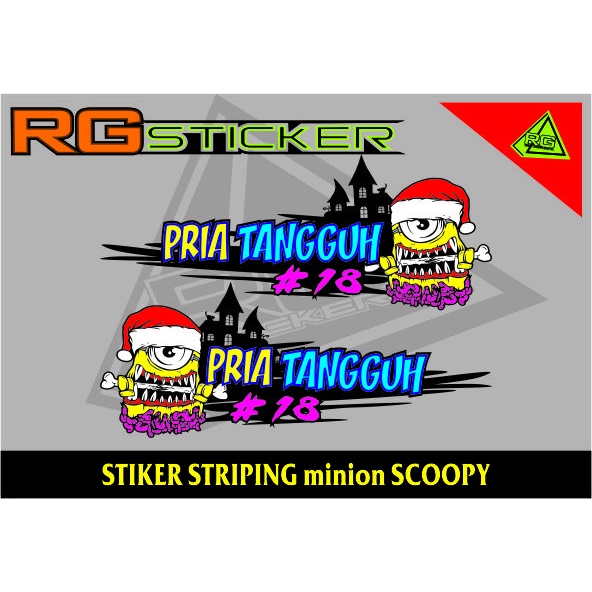 stiker striping scoopy minion