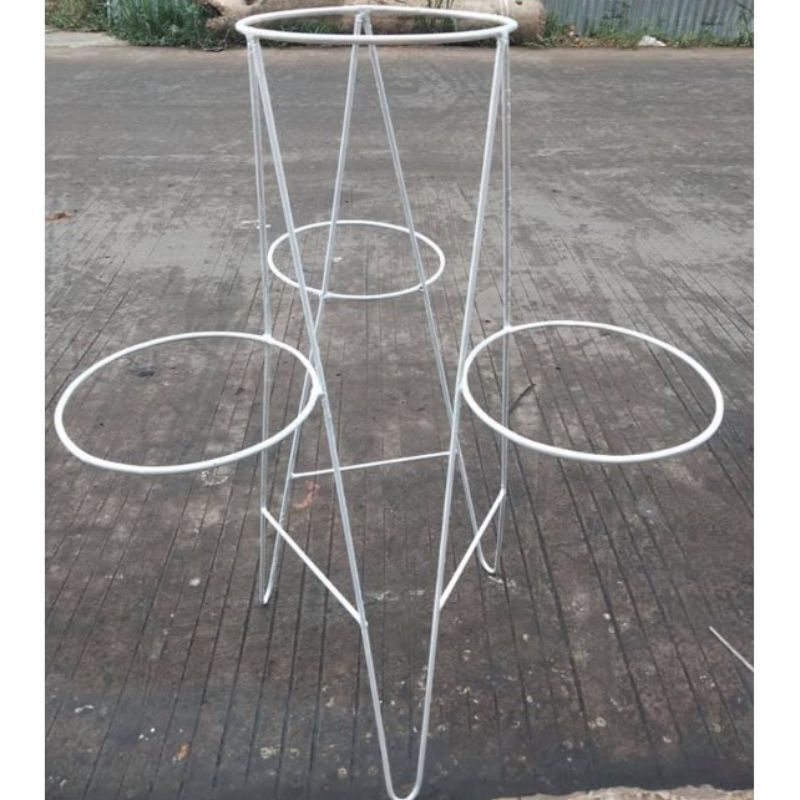 standing pot besi 4lubang/standing pot bunga/tinggi 70cm