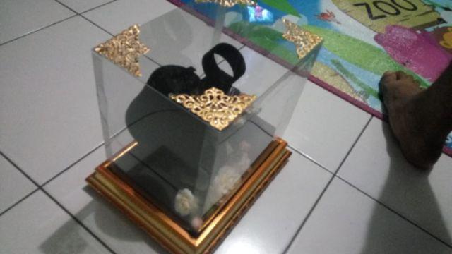 Kotak Perhiasan Cincin Kalung Gelang Jam Tangan Alas Frame Tutup Mika Seserahan Hantaran Pernikahan