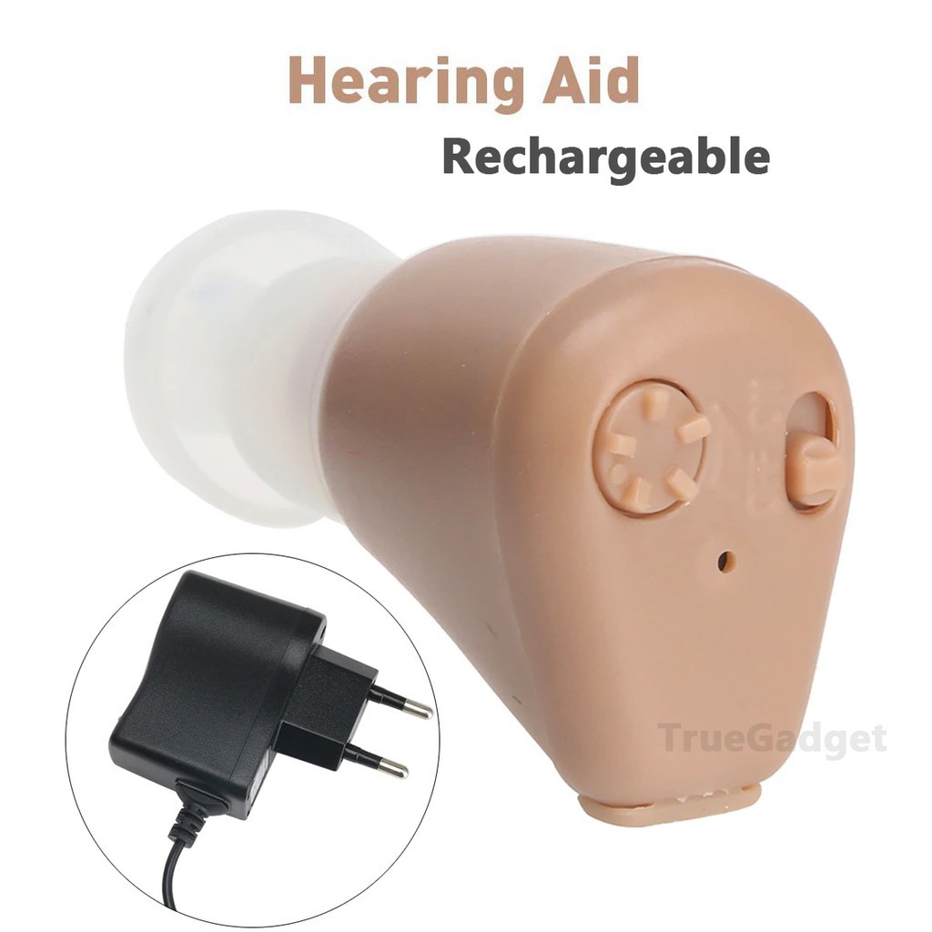 Alat Bantu Dengar Telinga Rechargable Cas Hearing Aid Aids Mini Orang Tua Budek Tuna Rungu tuli K-88 orri