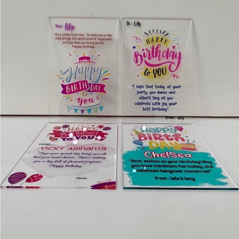 Akrilik Ucapan Ulangtahun