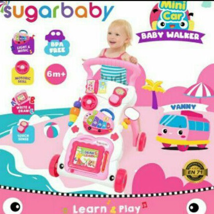 SUGARBABY MINI CAR PUSH WALKER - mainan dorong alat bantu jalan bayi