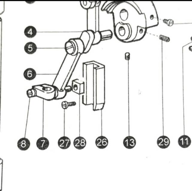 Dudukan Kotak Tahu 22T2-018 Mesin Jahit High Speed Typical GC6