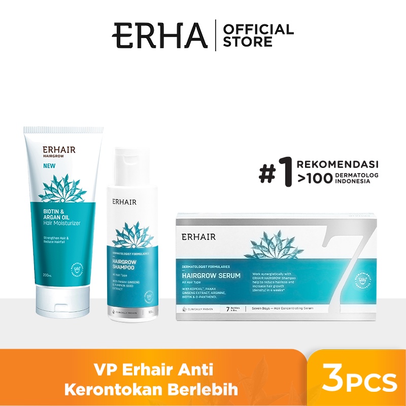 ERHAIR Bundle ERHAIR Hairgrow Perawatan Rambut - Bundle Untuk Kerontokan Berlebih