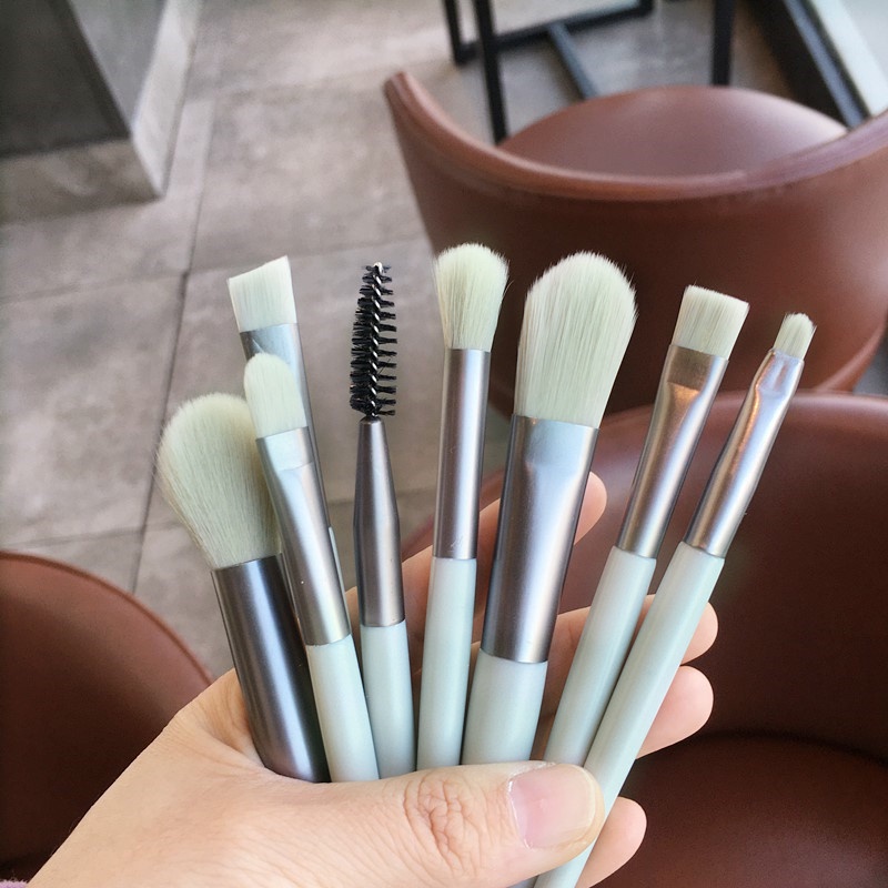 Kuas Set Make Up 8pcs Set Mini Travel MakeUp Brush halus lembut