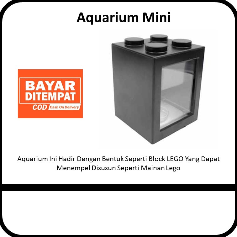 Aquarium Akuarium Kandang Tempat Rumah Mika Plastik Plastic Ikan Cupang Unik Koi Guppy Gupi Hias Kec