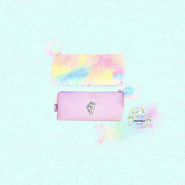 

RAINBOW PLUSH PENCIL CASE (purple ver.)