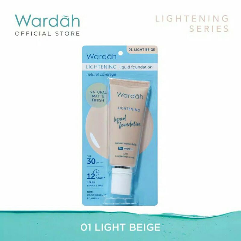 Wardah Lightening Liquid Foundation shade 1-4 25 ml