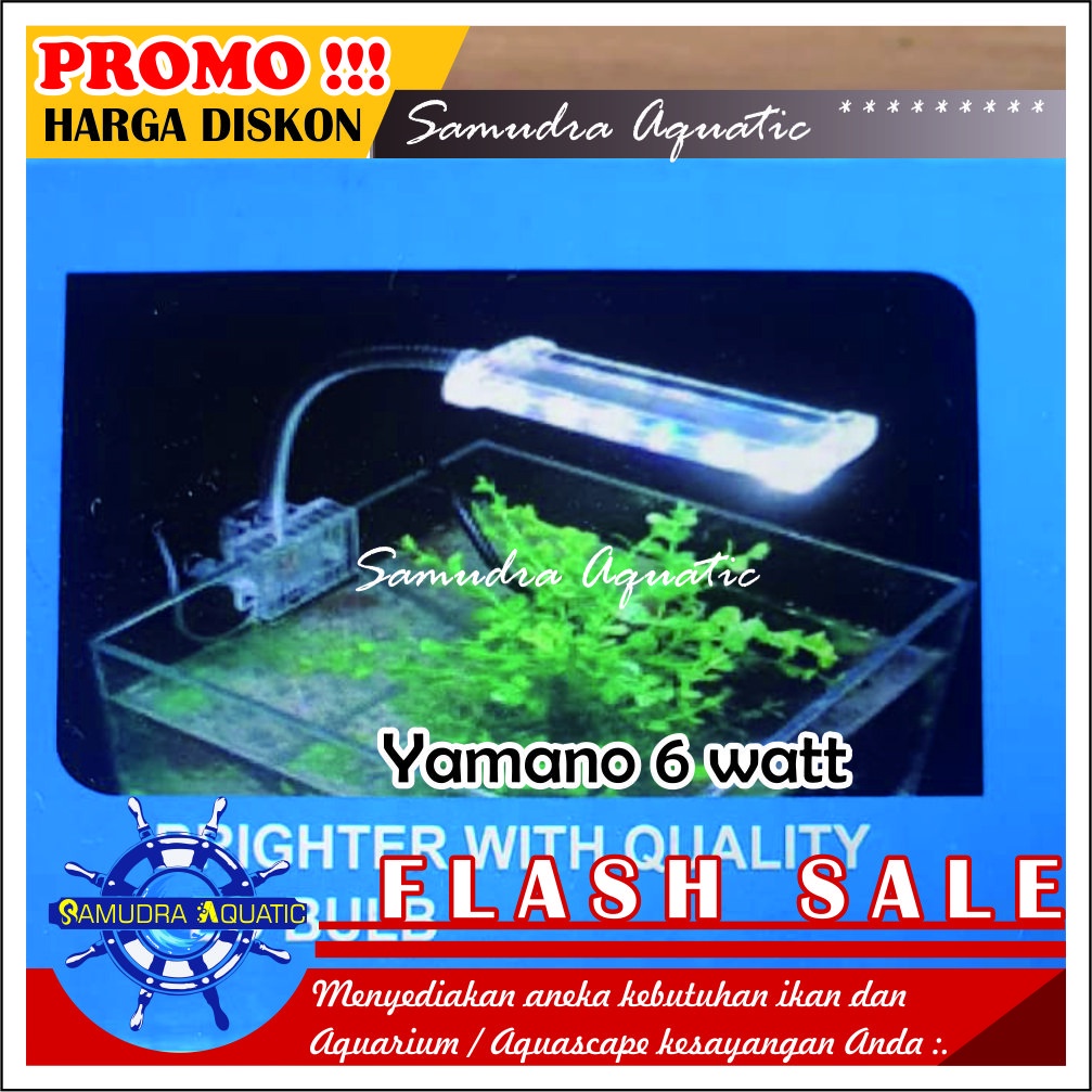 Lampu JEPIT LED 6 watt Aquarium Aquascape, HEMAT ENERGY, Lampu Samping Aquarium Aquascape (GRATIS Bublewrap)