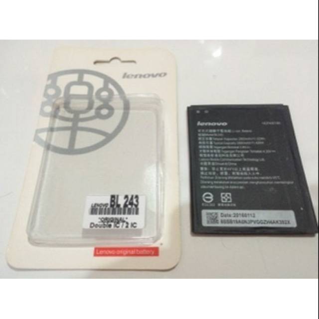 Baterai Lenovo A7000 A7000 Plus Original Batre BL243 Double IC