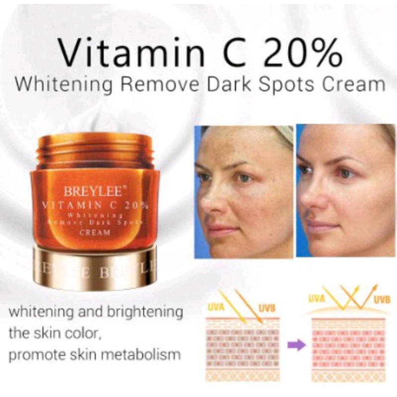 Breylee vitamin c 20% whitening remove dark spots cream