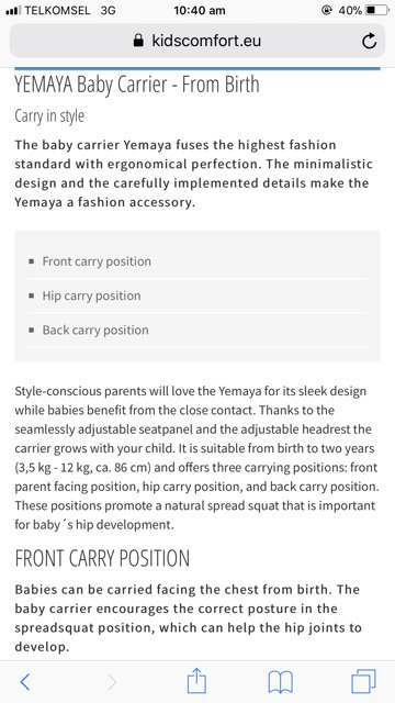 yemaya baby carrier