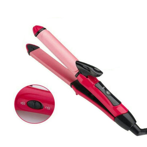 Catok Catokkan Rambut 2 in 1 Nova NHC-2009 Meluruskan dan Keriting Rambut Hair Straightener