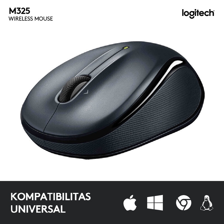 Mouse Wireless Logitech M325 (Silver / Grey) - Original Resmi