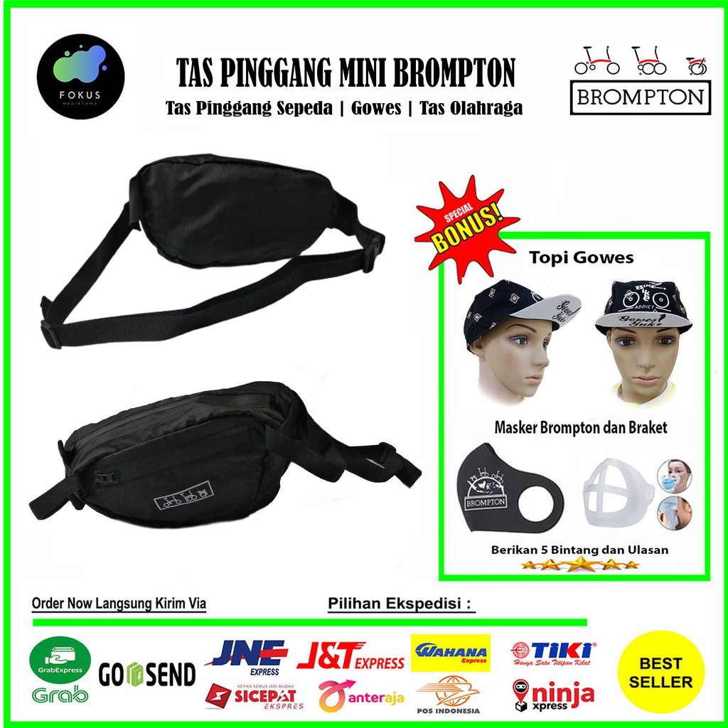 Tas Pinggang Mini Brompton Olahraga - Tas Sepeda - Tas Gowes Bersepeda Olahraga