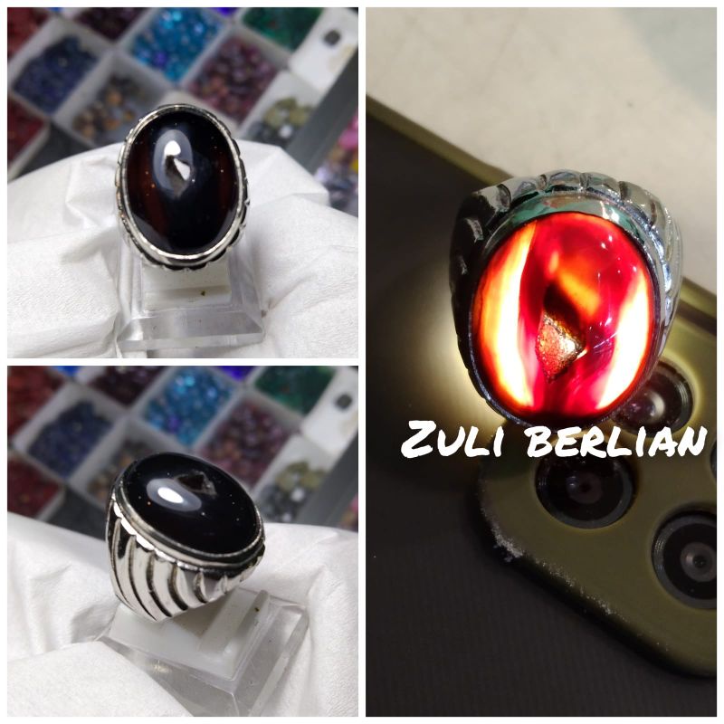 Natural cincin batu combong Wulung