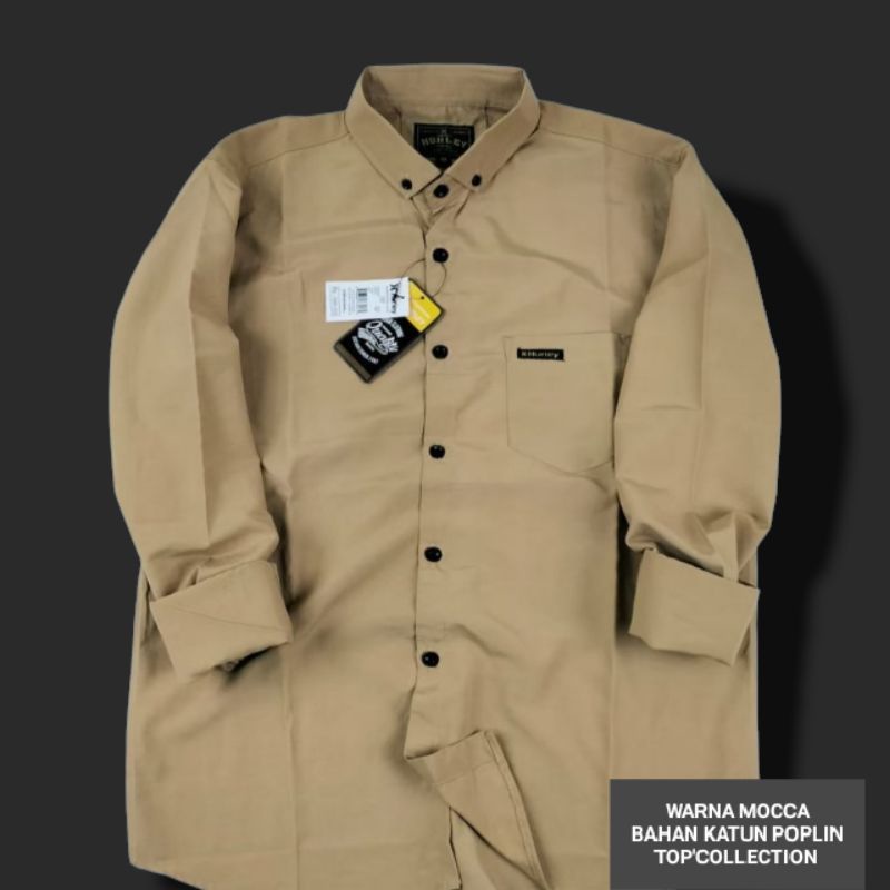 KEMEJA MOCCA - KEMEJA PRIA WARNA MOCCA - ukuran M, L, XL