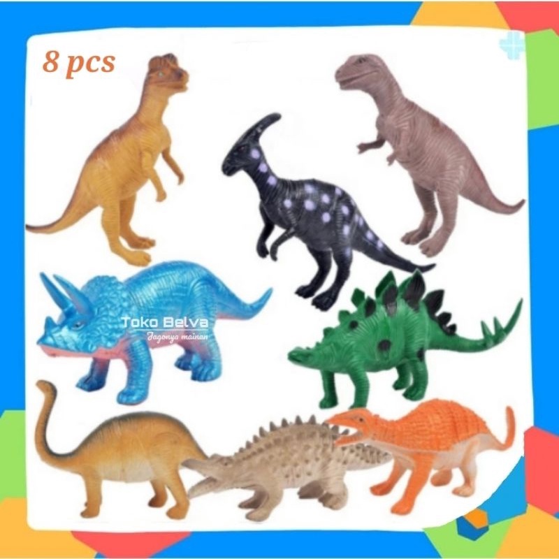 Set animal hewan karet dinosaurus / edukasi / mainan anak / dinosaurus / dino