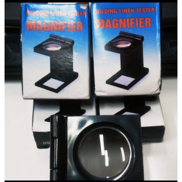 10 x 28mm Folding Magnifer stand loupe with scale for textile optical