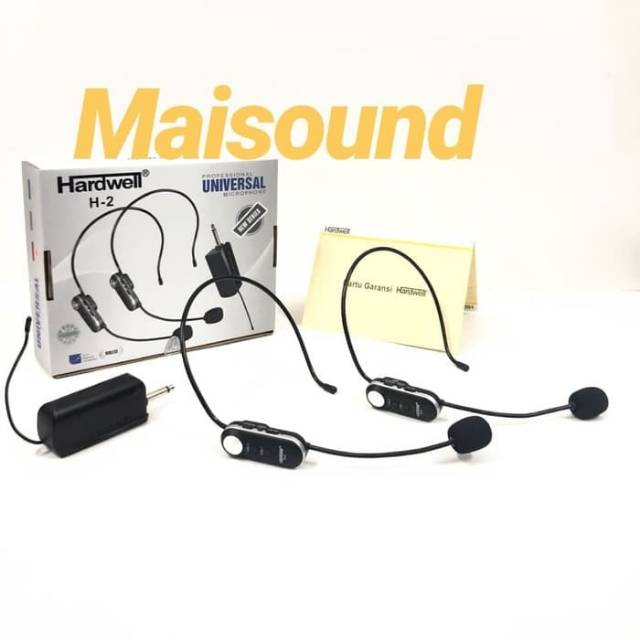 MIC WIRELESS HARDWELL H2 MICROPHONE HEADSET BANDO HARDWELL H 2 ORI