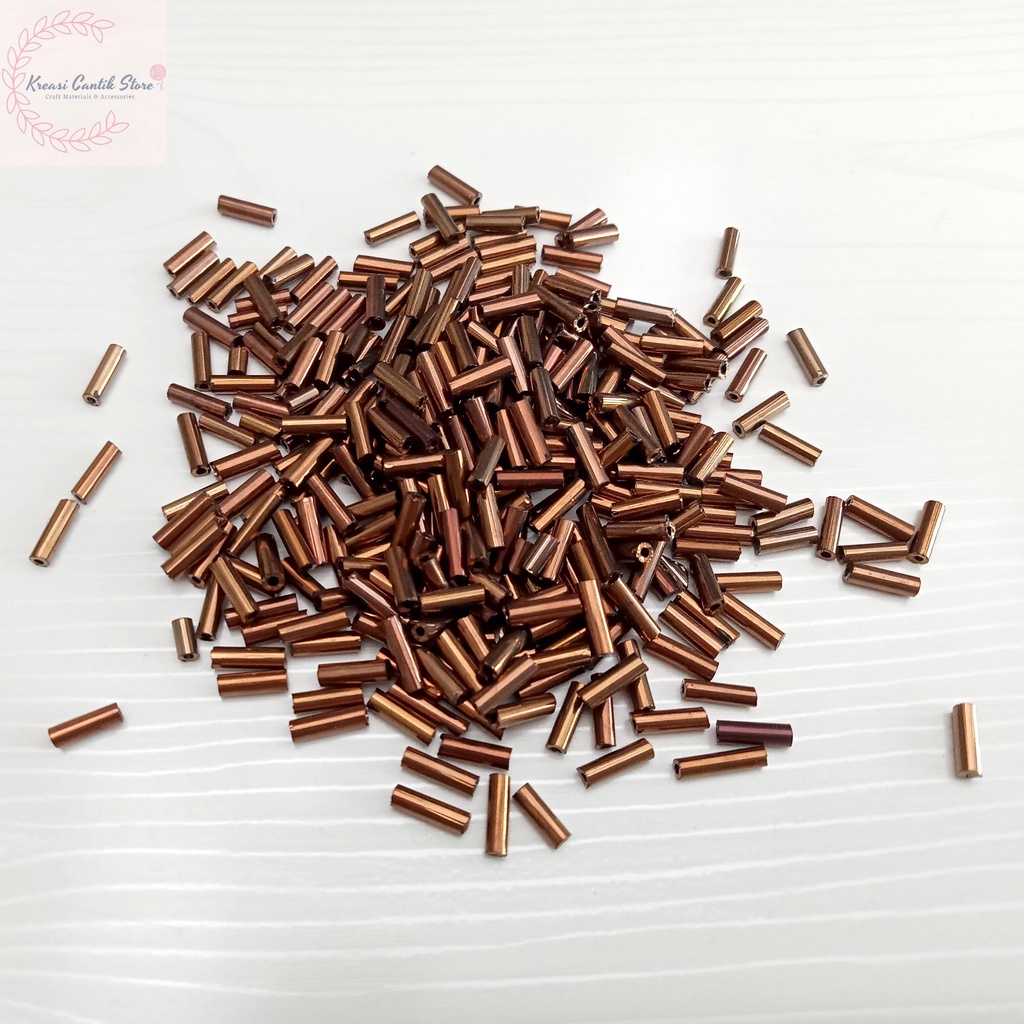 Manik-Manik / Mote Bambu / Payet / Payet Bambu / Manik Bambu Warna - Coklat