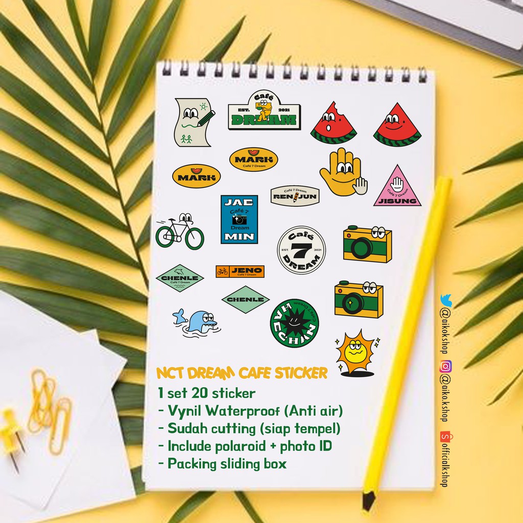 [BACA DESKRIPSI] SIAP TEMPEL ANTI AIR NCT DREAM LUGGAGE STICKER DREAM CAFE