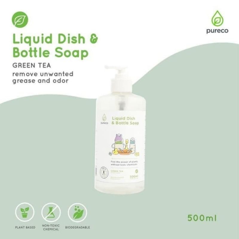 Pureco Liquid Dish dan Bottle Soap 900ml refill