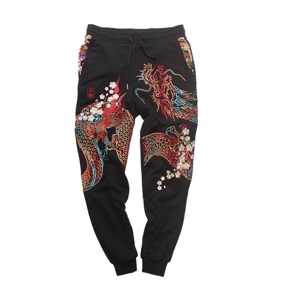SK23 CELANA JOGGER IMPORT SUKAJAN PRIA JEPANG KOREA HARAJUKU BORDIR DRAGON NAGA ORIGINAL M-3XL JY13