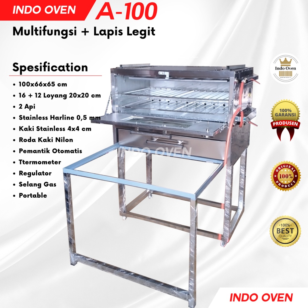 Indooven Oven Gas Multifungsi Plus Lapis Legit Tipe A-100