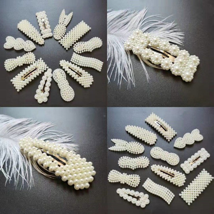 JEPIT ALA KOREA RAMBUT MUTIARA HAIRPIN AKSESORIS MODEL BARRETTE GAYA WANITA HAIRPIN