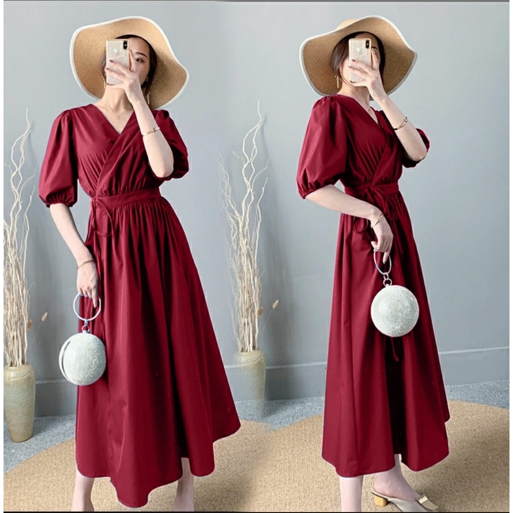 FWG - DRESS FUJI / DRESS WANITA KOREA / LONGDRESS / DRESS KONDANGAN / DRESS / BAJU WANITA