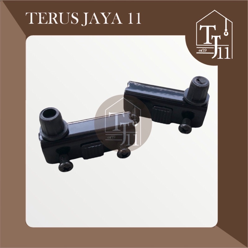 Engsel Jepit Kaca / Engsel T 86 S Hitam / Engsel Pivot Kaca T-86 ( 1 Set )