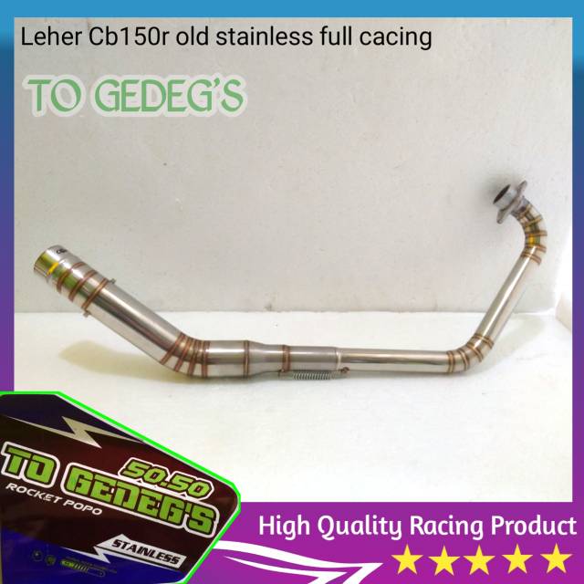Pipa leher knalpot Cb 150r old lama full cacing stainless