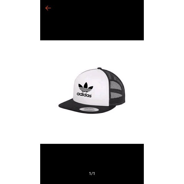 TOPI SNABACK ADIDAS CLASIC HITAM PUTIH