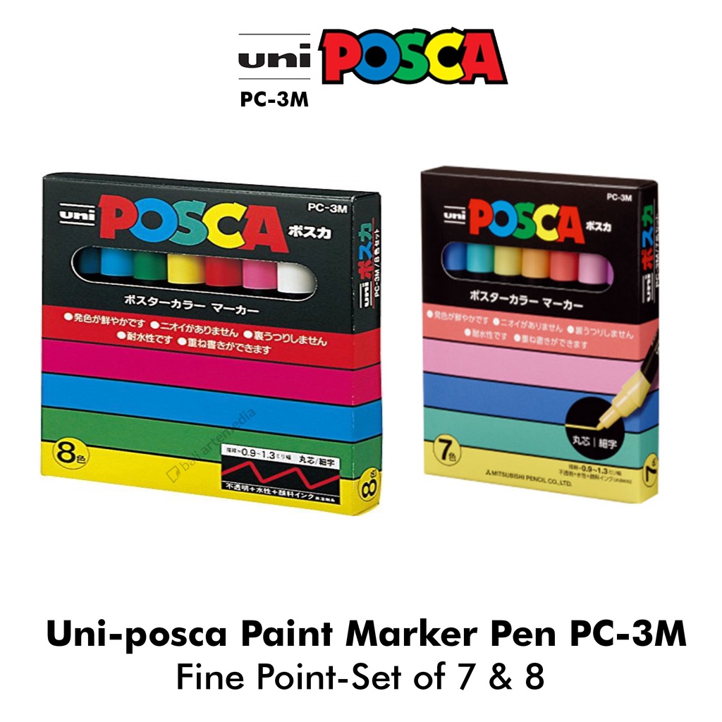 Uni-posca Paint Marker Pen Set PC-3M - Fine Point