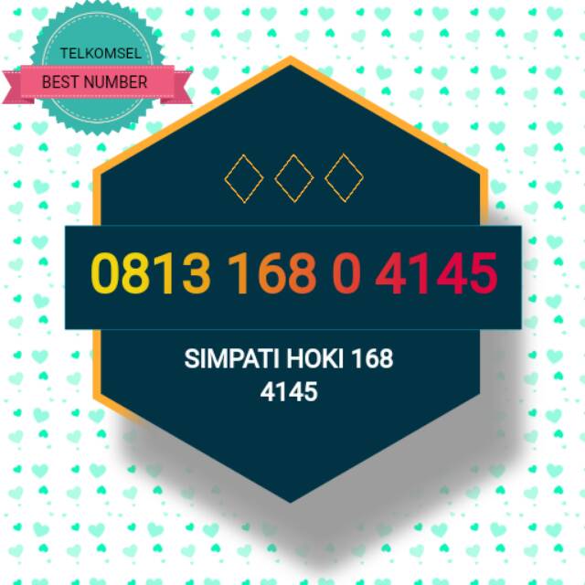 KARTU SAKTI COMBO 15GB Nomor Cantik Telkomsel simPATI Hoki 168