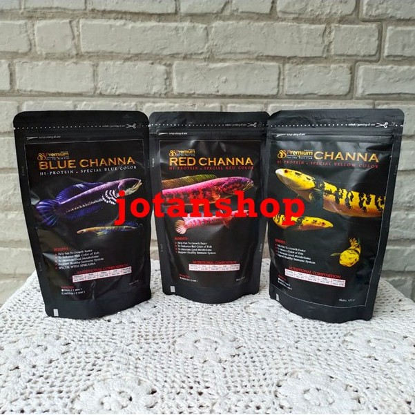 Pellet Premium 88 RED BLUE YELLOW CHANNA CANA PREDATOR Pakan makanan Ikan pelet