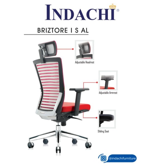 INDACHI : BRIZTORE I S AL - Kursi Kerja / Gaming