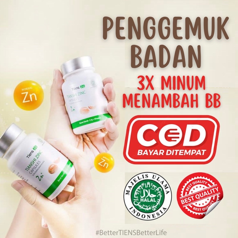 [BISA COD] Tianshi Zinc Capsules | obat gemuk ampuh | Penambah berat badan terbaik di dunia | solusi
