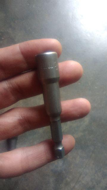 Magnetic Nut Setter Mata Bor Roofing Seng Baja Sok Bor M 8 M8x65mm