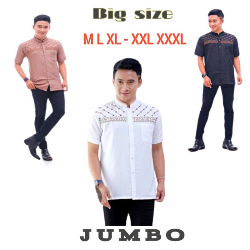 Baju Koko pria Dewasa Lengan pendek bordir Jasuke terkini Terlaris 2024