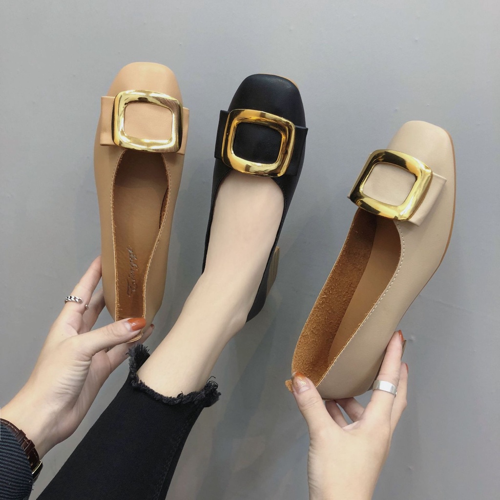 Sepatu Kerja Wanita Hak Tahu Simple Sepatu Perempuan Import Formal Kekinian SK-021