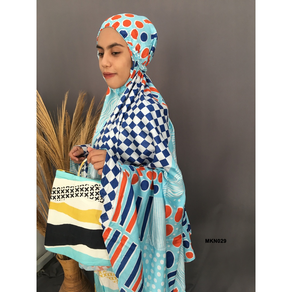 Mukena Bali Wanita Dewasa Rayon Rotary Motif Kekinian Abstrak Standart