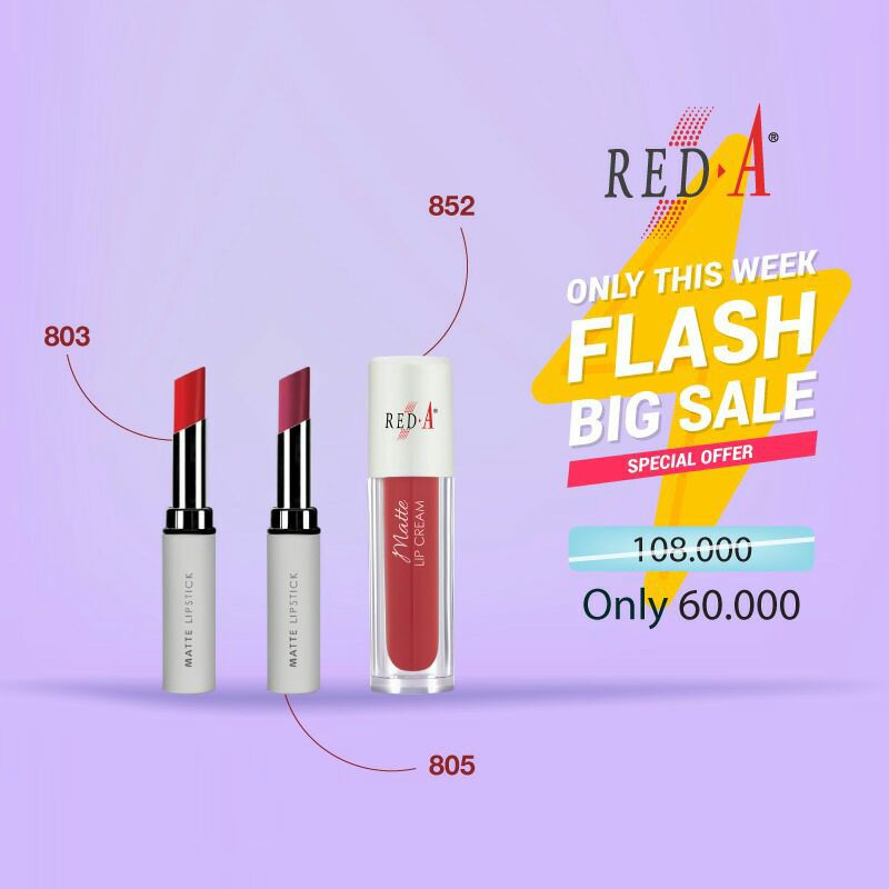 Paket Lip Cream Matte Red A