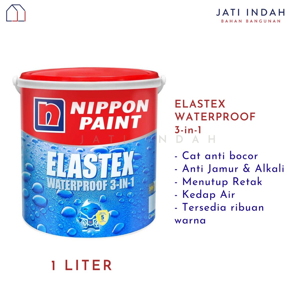 Nippon Paint ELASTEX 1 Liter Cat  Tembok  Anti Bocor 