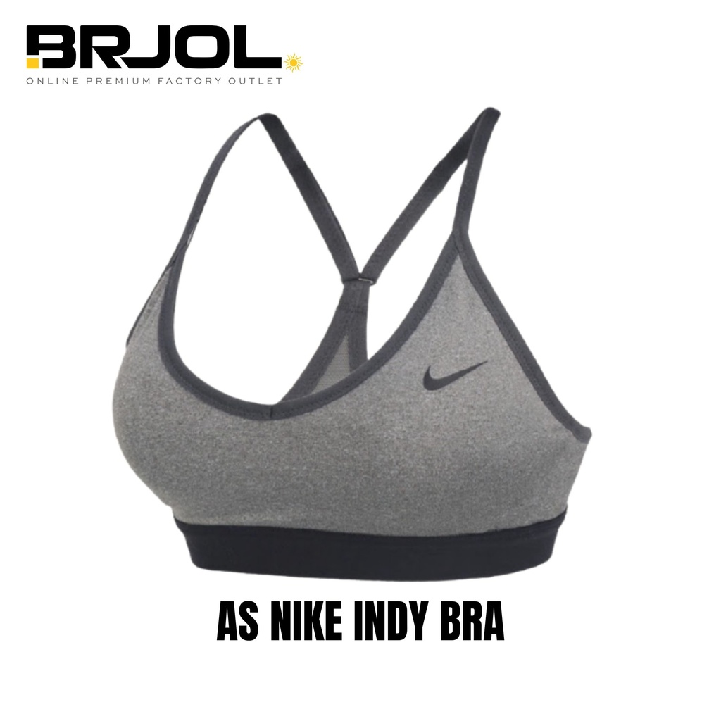 SPORT BRA WANITA NIKE ORIGINAL INDY BRA 878615091 GREY