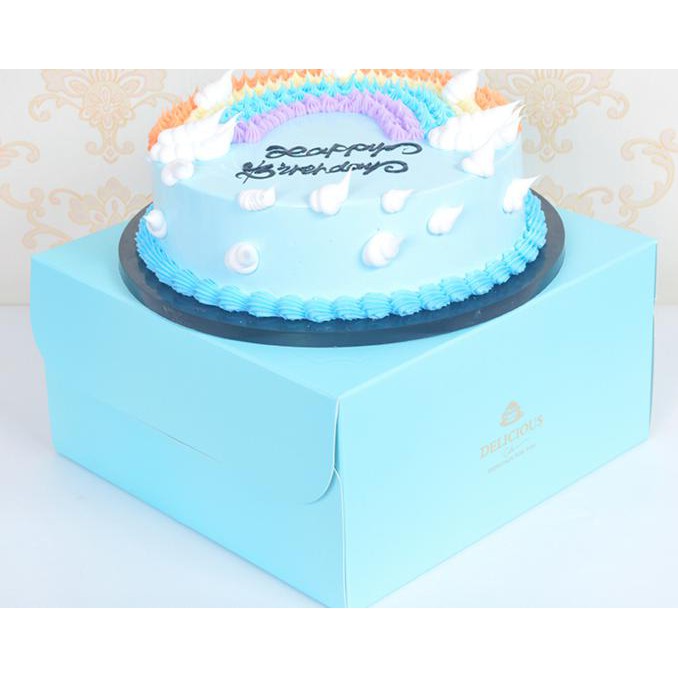 Kue Ulang Tahun Bentuk Love Warna Biru Berbagi Bentuk Penting